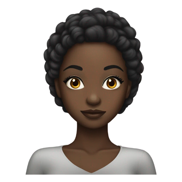 beautiful black girl with lashes sticker