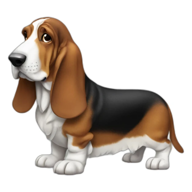 Dog basset hound full-body sticker