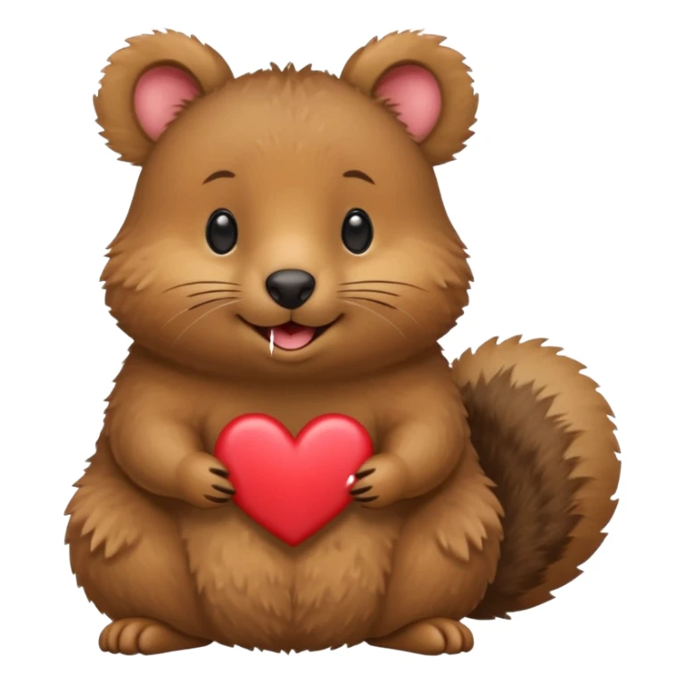 Cute quokka saying ok with hearts sticker