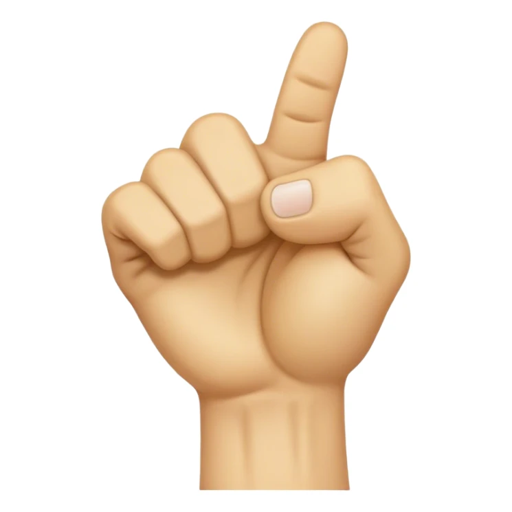 ASL Alphabet “A” Emoji represents the American Sign Language letter “A”. The hand is shown in a closed fist, with the thumb resting on the side of the fist. This is the standard ASL representation of the letter “A” sticker