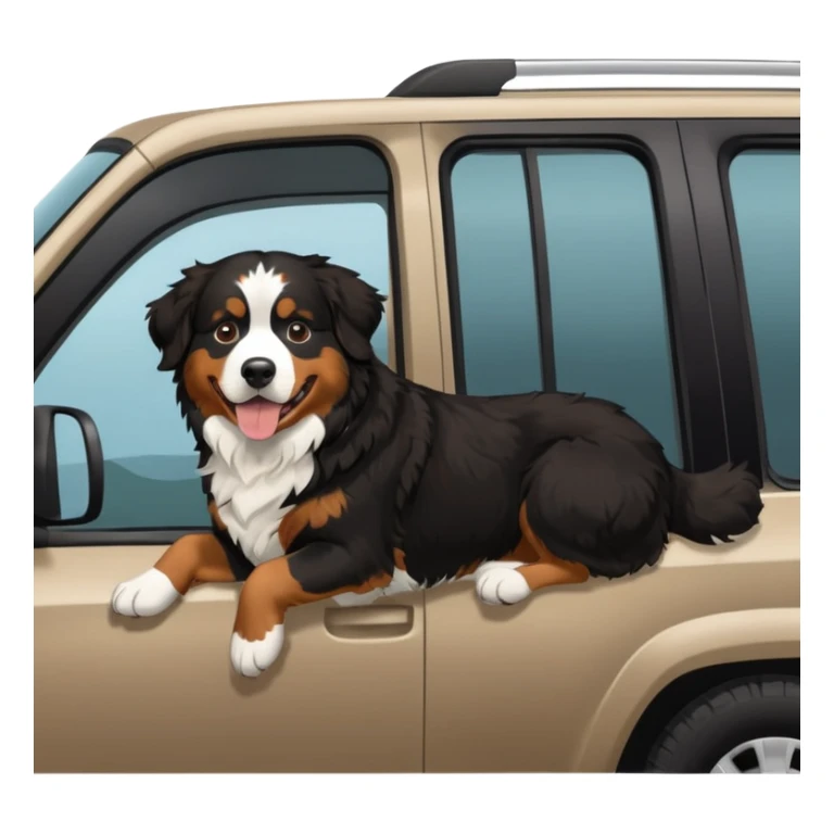 Bernese mountain dog in black 4Runner side view out window sticker
