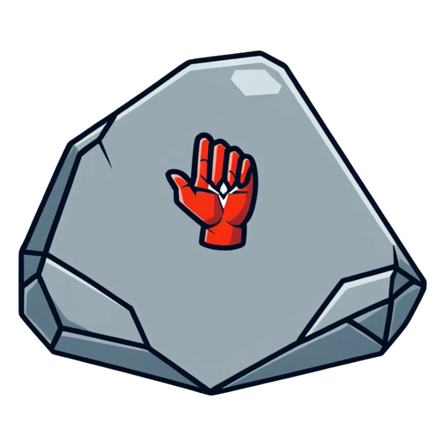 Spider-Man's hand making the rock symbol, cartoon sticker sticker