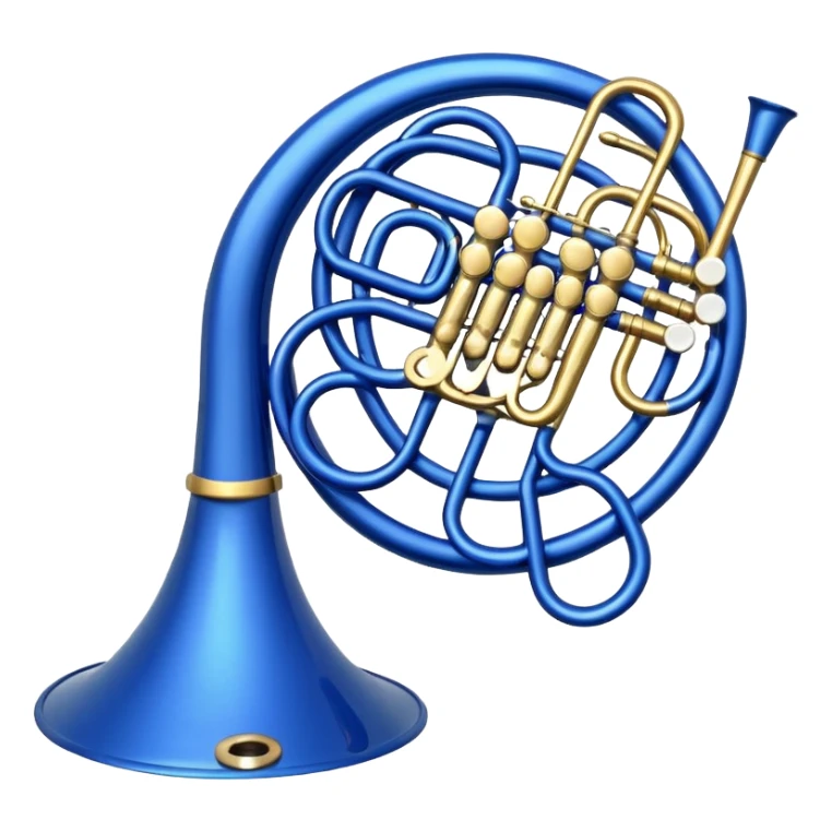 only blue french horn sticker