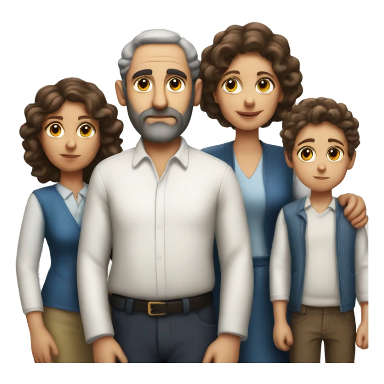 jewish family  photorealistic serious sticker