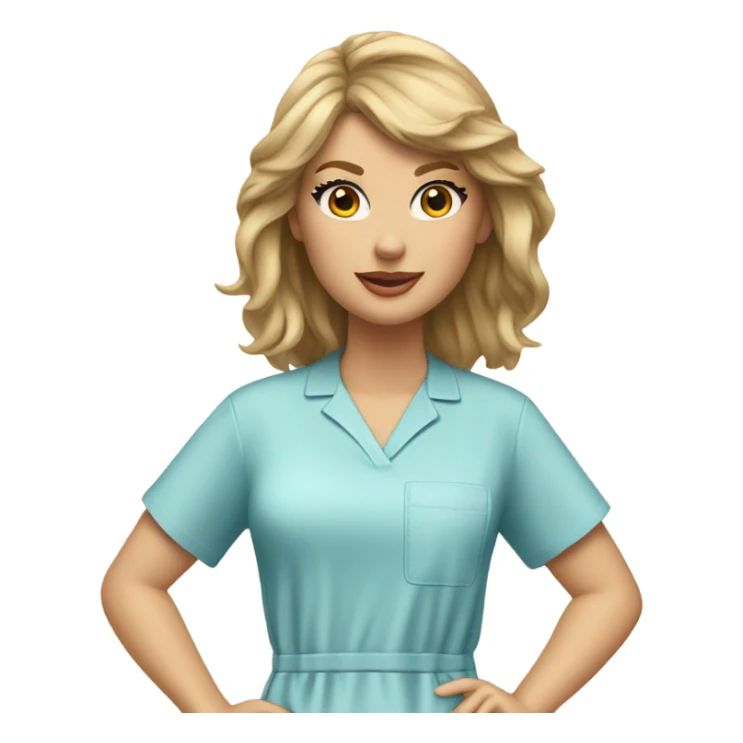 Taylor swift wearing scrub suit sticker
