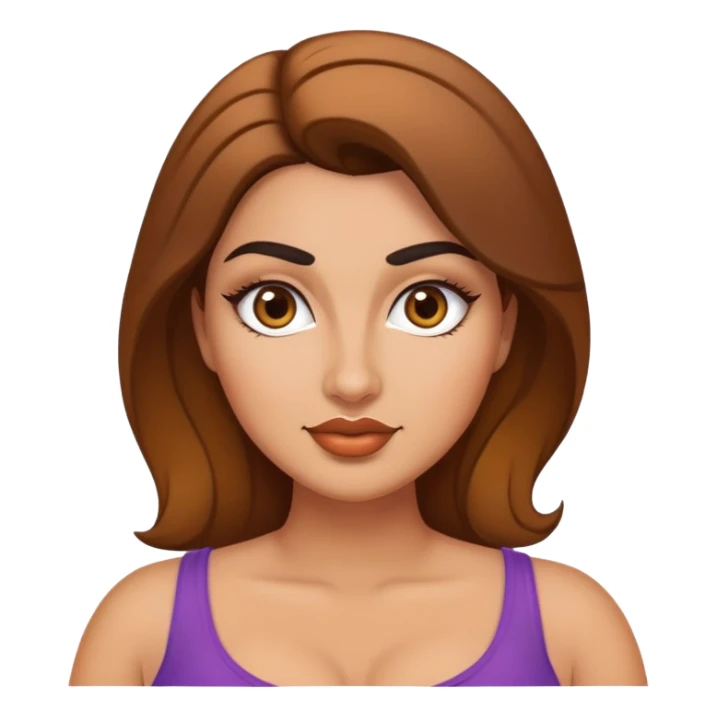 Curvy, Pretty woman, thick eyebrows  sticker
