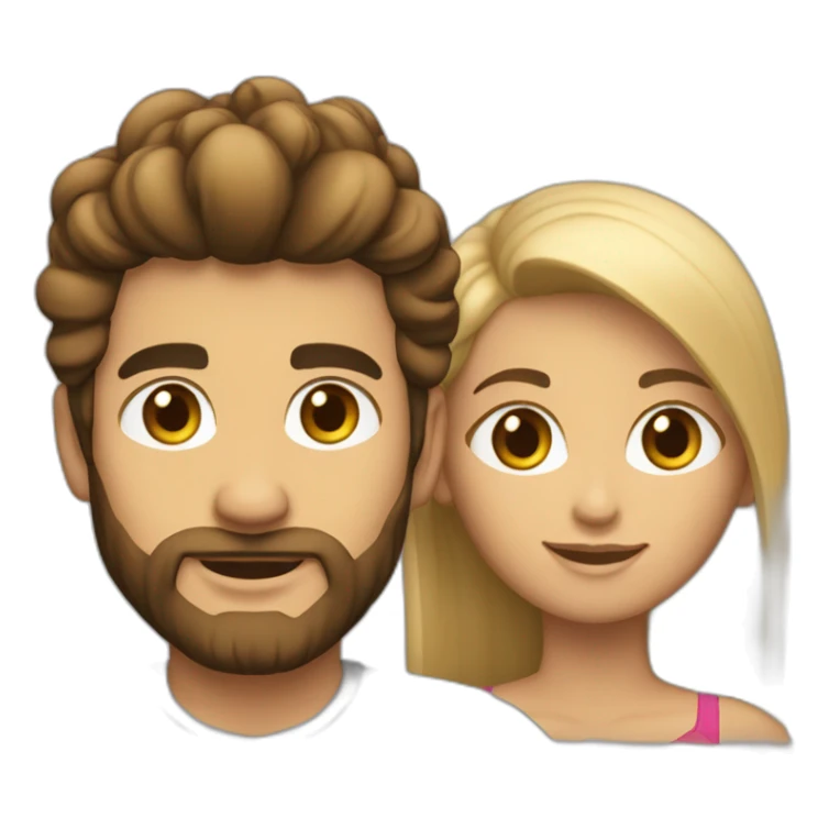 joven pelo rubio y mujer pelo largo jabalíes sticker