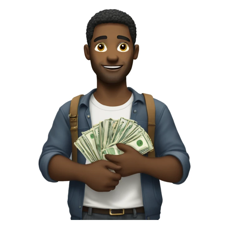 MAN WITH Rupies MONEY IN HAND  sticker