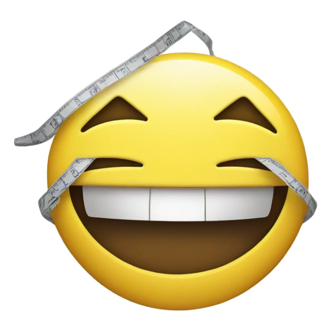 Smiley face with tape on mouth sticker