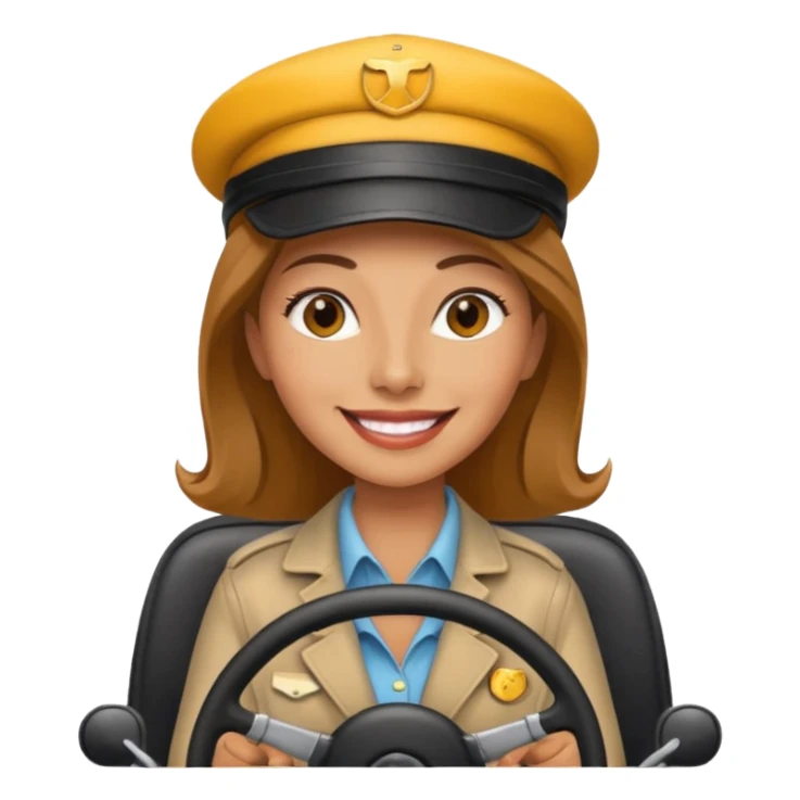 woman taxi driver sticker