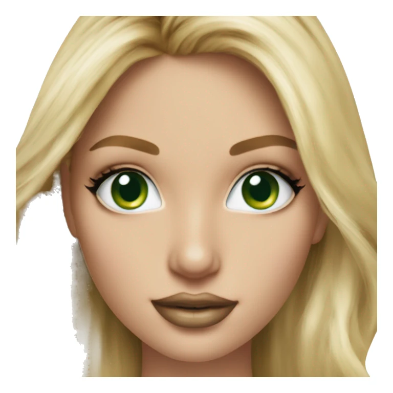 Realistic victoria secret model blonde green eyes  sticker