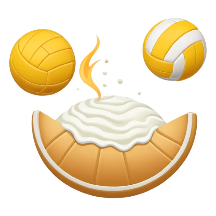 Volleyball and food  sticker