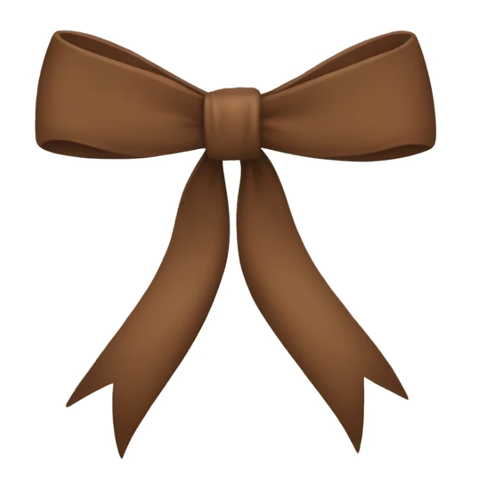 brown bow sticker