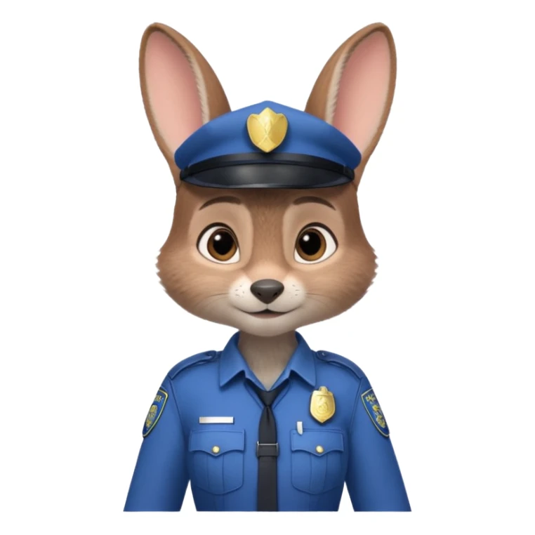 judy hopps with police suit from zootopia, pixar sticker