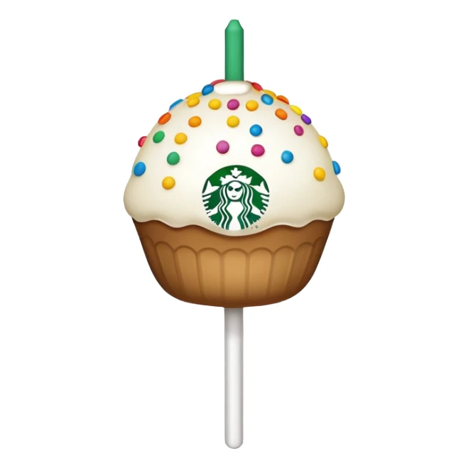 Starbuck birthday cake pop sticker
