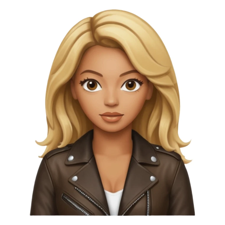 beyonce blonde hair jane wear leather jacket sticker