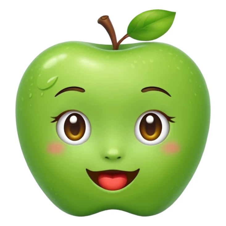 drabsha, playful and cute, apple style emoji sticker