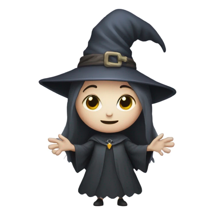 A pale witch who is holding hands with a wizard sticker