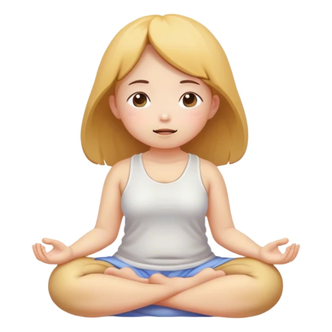 meditater kawaii potato girl sticker