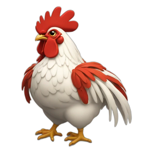 Coq qui joue au rugby sticker