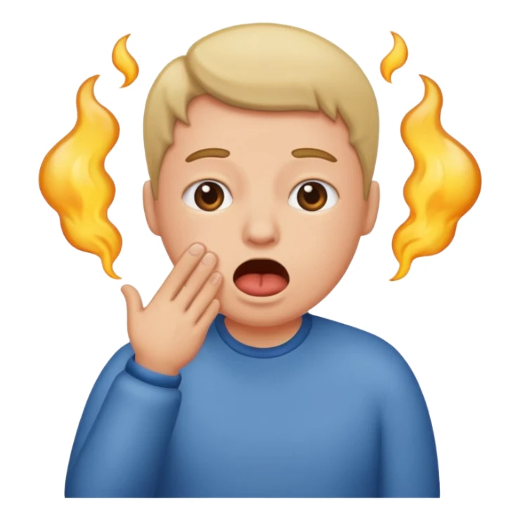 Person burping and farting sticker