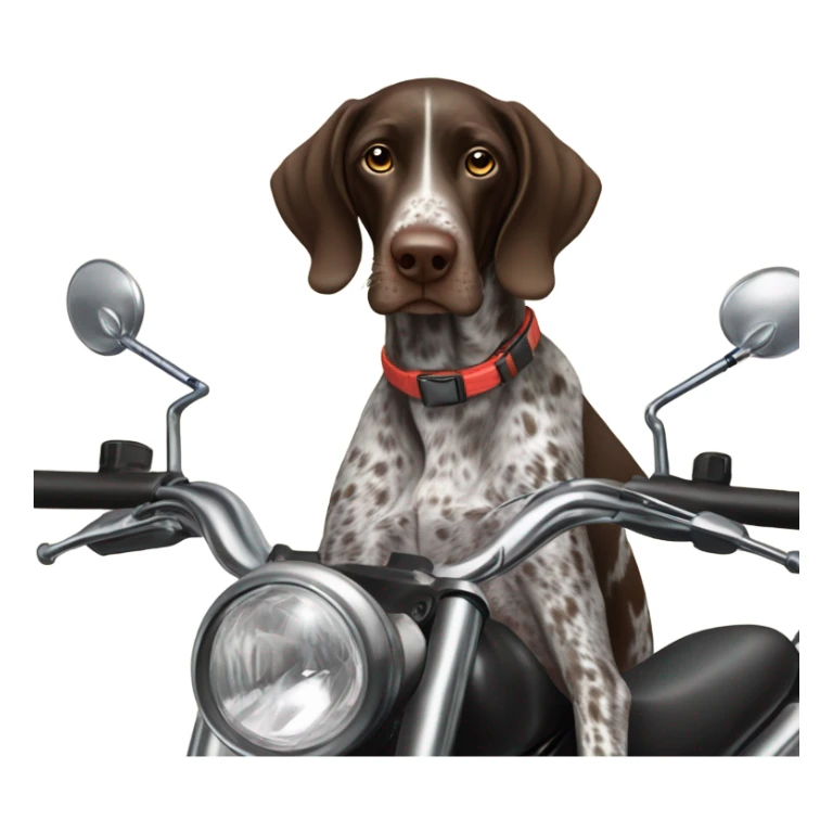 German shorthair pointer on a dirt bike sticker