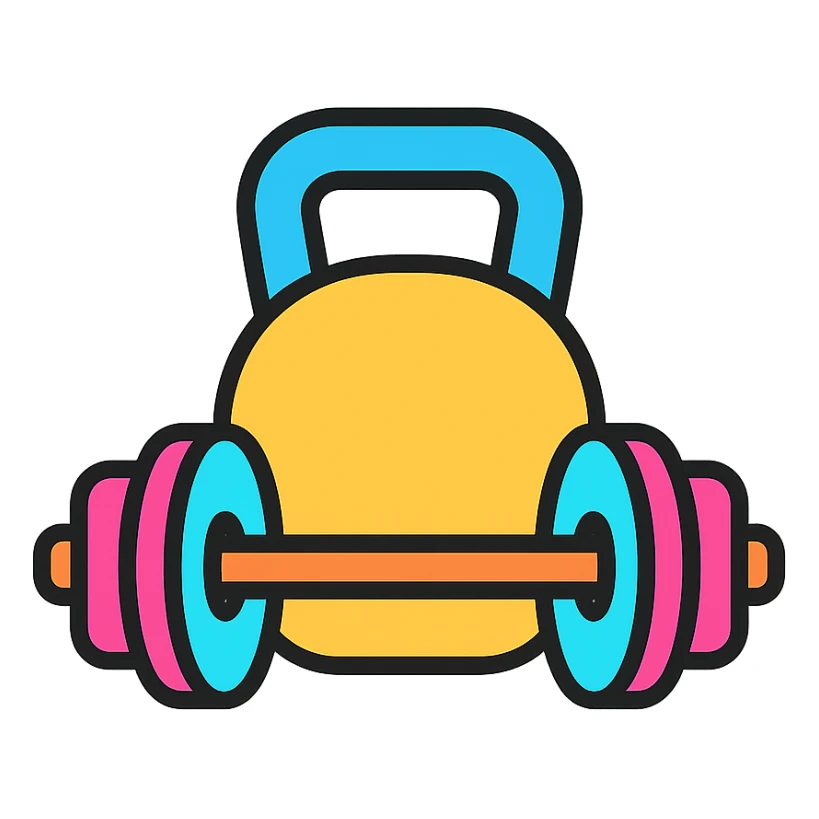 gym, fitness, minimalist icon sticker