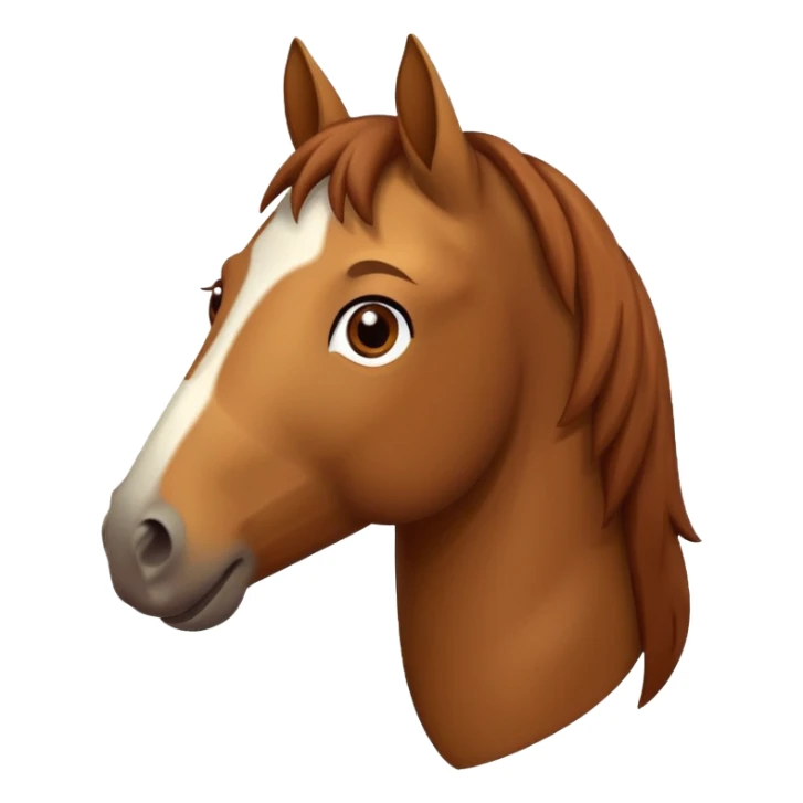 the cartoon horse should be more cartoon, and face front sticker