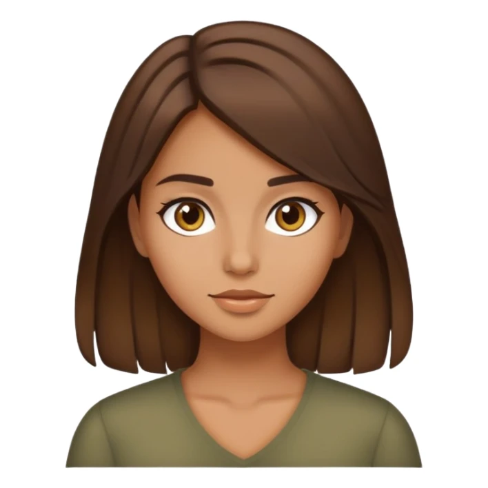 Girl with medium brown hair, brunette but so tan sticker