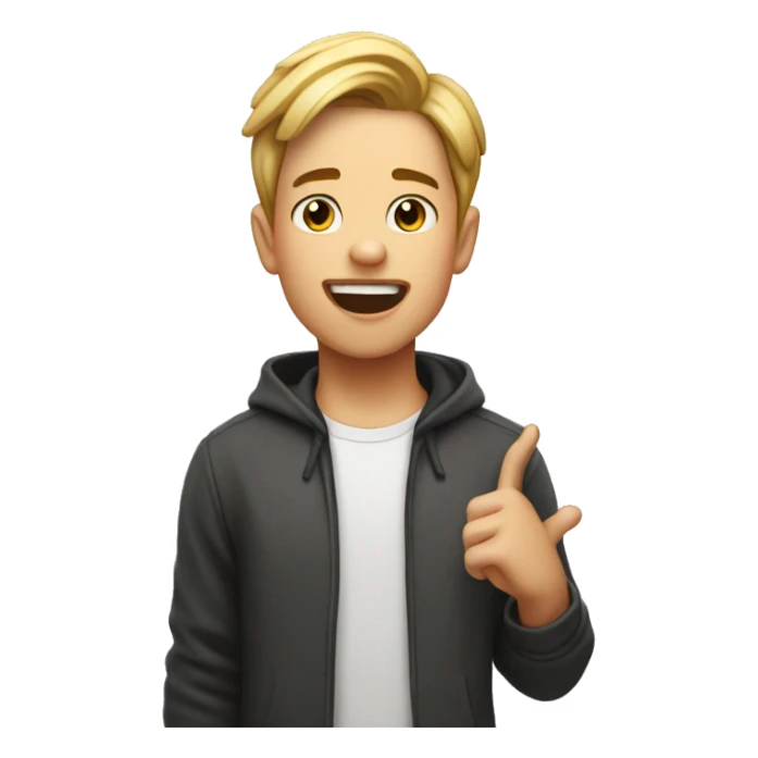 Boy is very excited de to releasing of IOS 18 sticker