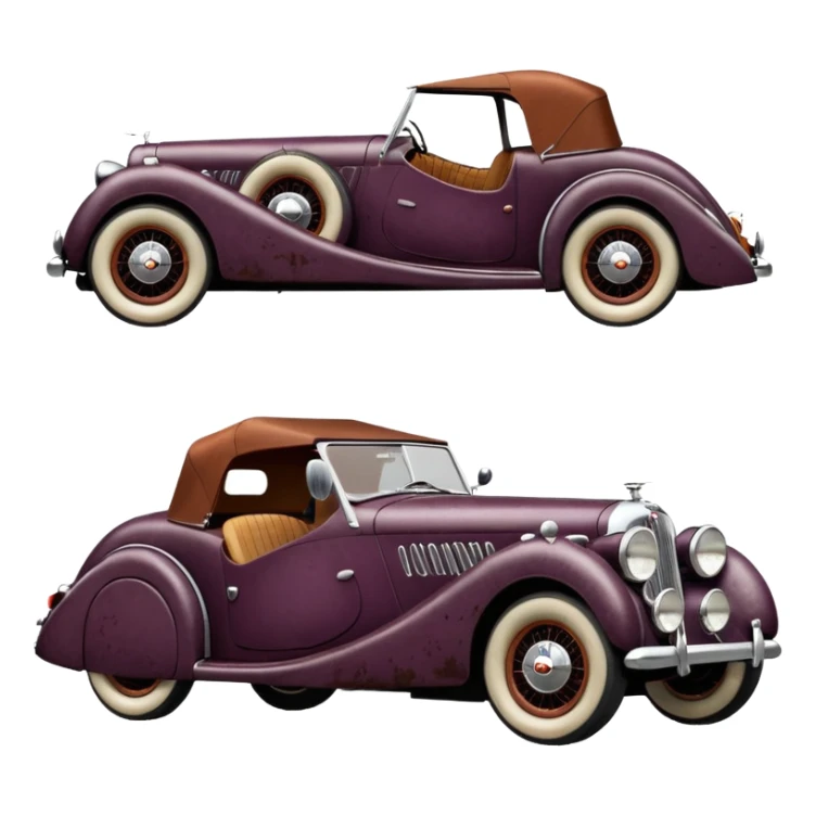 very fast 1936 jaguar roadster rustic rusty lowered low rider antique rat hot rodded blackberry and cherrywood pearl mod caravan sticker