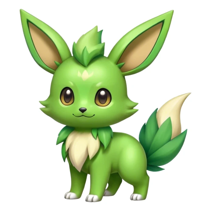 Shiny-Eeveelution-Cute-Fakemon-Grass-Pokémon-fusion full body sticker