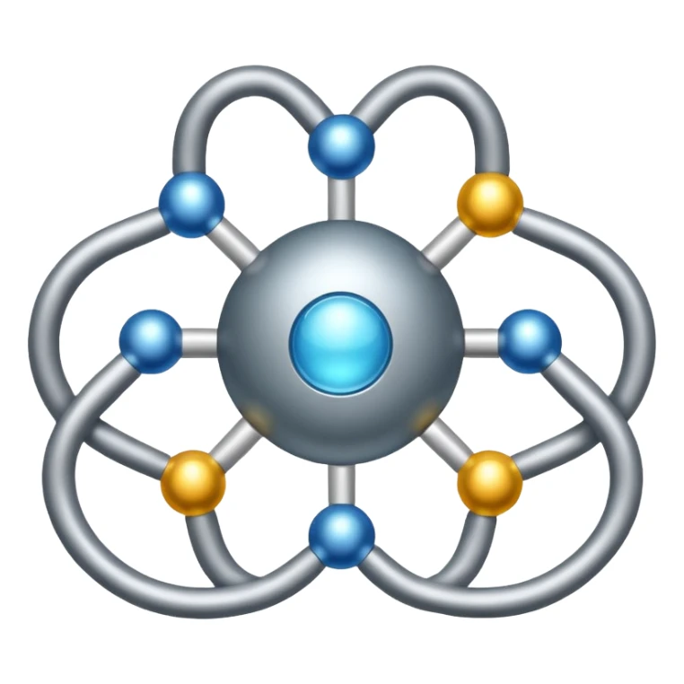 hormone molecule with symbolic gland, representing endocrine system sticker