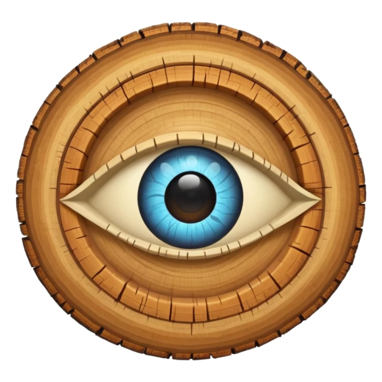 Third eye made of tree rings sticker