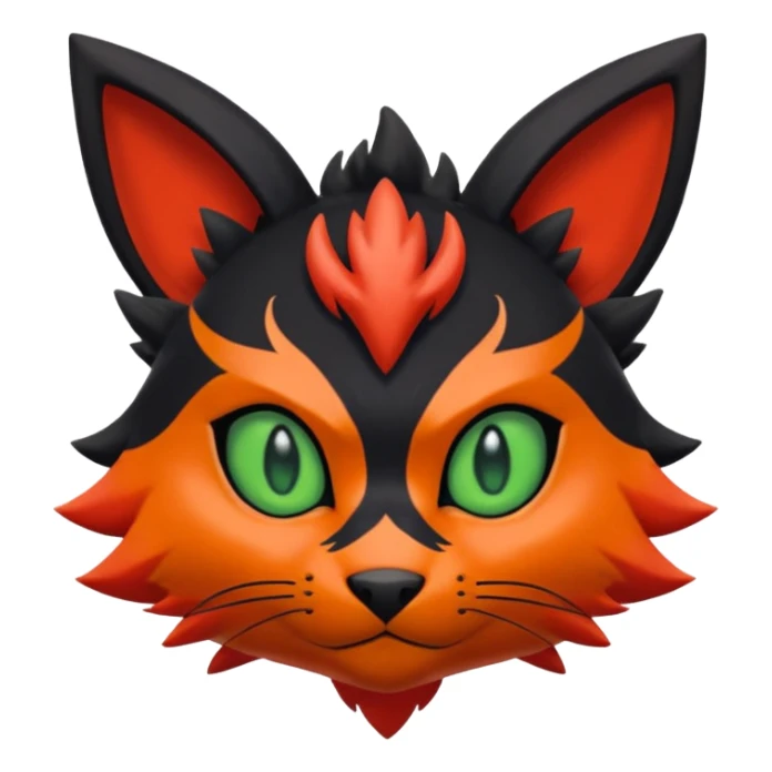 Nargacuga-Litten-Torracat-fusion-Fakemon-Pokémon-creature  sticker