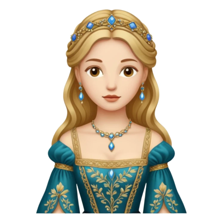  portrait of a Renaissance woman sticker