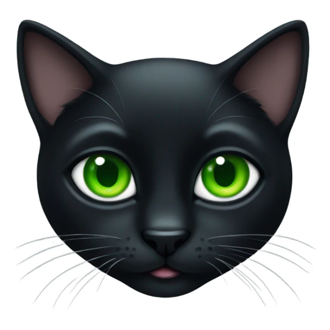 black cat with green eyes sticker