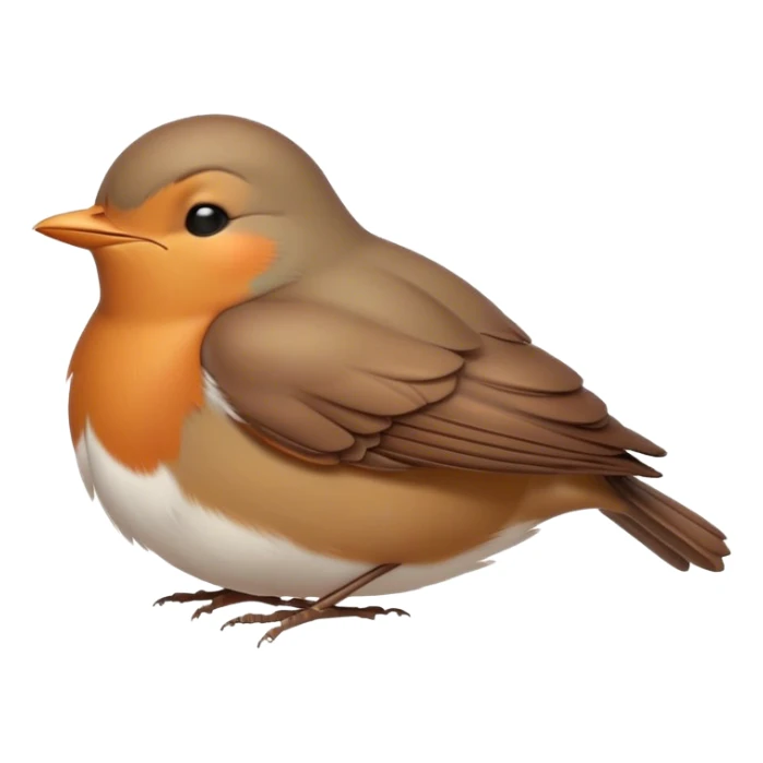 Meme-Worthy Cute Sleeping Robin Portrait Emoji, Head resting peacefully with a contented smile, showcasing a delicate, softly feathered body and eyes gently closed in serene slumber, Simplified yet adorably endearing features, highly detailed, glowing with a soft, drowsy light, high shine, relaxed and utterly lovable, stylized with an air of playful laziness, soft glowing outline, capturing the essence of a sleeping robin that feels destined to become the next viral icon of adorable rest! sticker