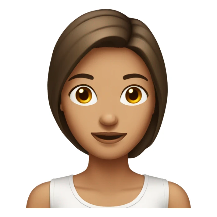 Brunette girl tan  sticker