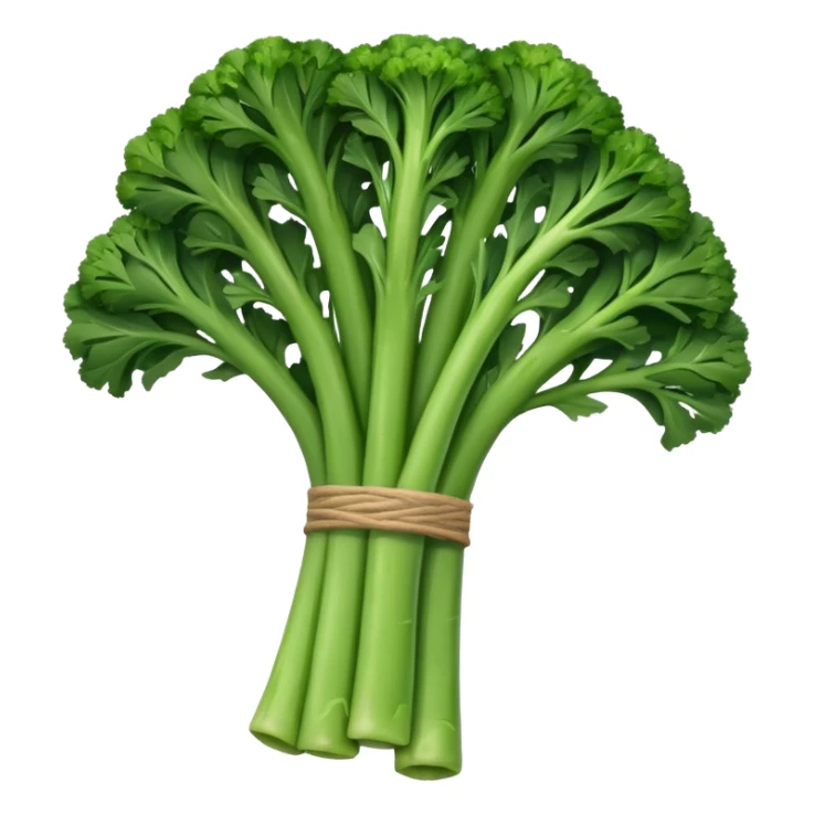 a long slender bunch of green broccolini sticker