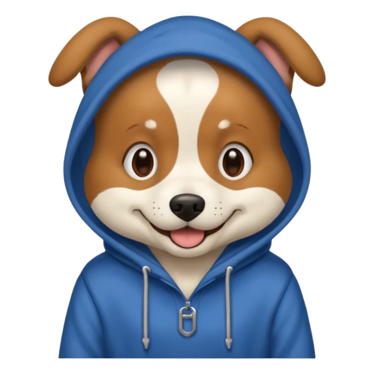 Dog wearing hoodies  sticker