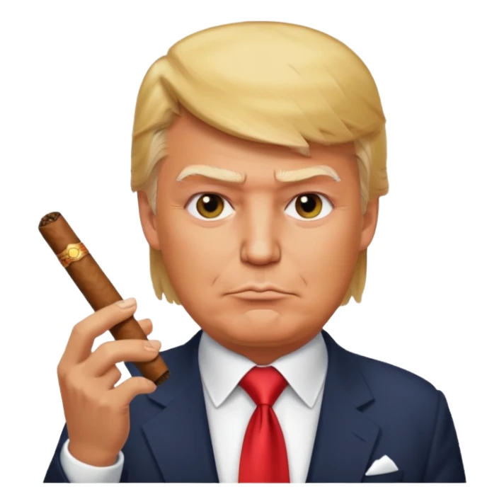 donald trump with a cigar sticker