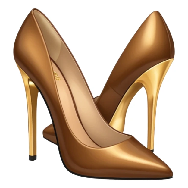 Metallic 24k gold and mocha brown womens shoes sticker