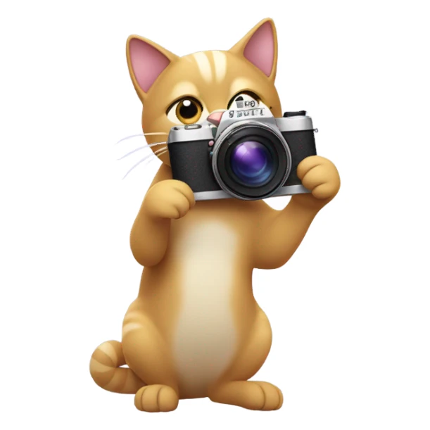 lavender cat emoji taking pictures sticker