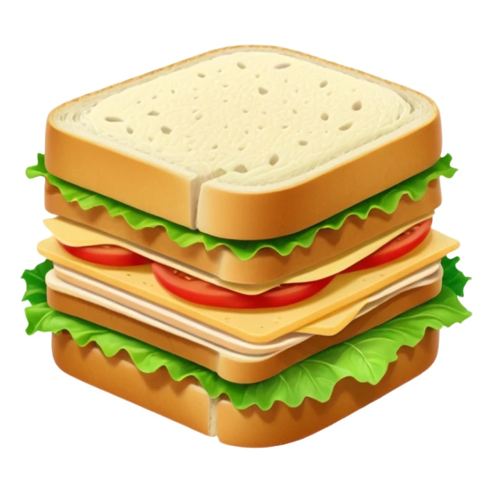 sandwich with white bread, thin sliced chicken, provolone cheese and lettuce, no tomato. sticker