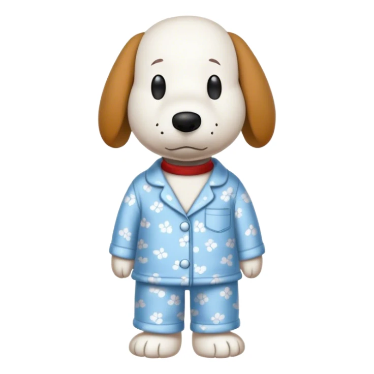 Snoopy in pajamas sticker