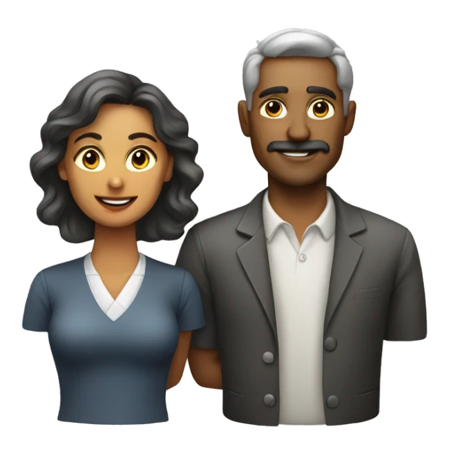 Printing man an woman sticker