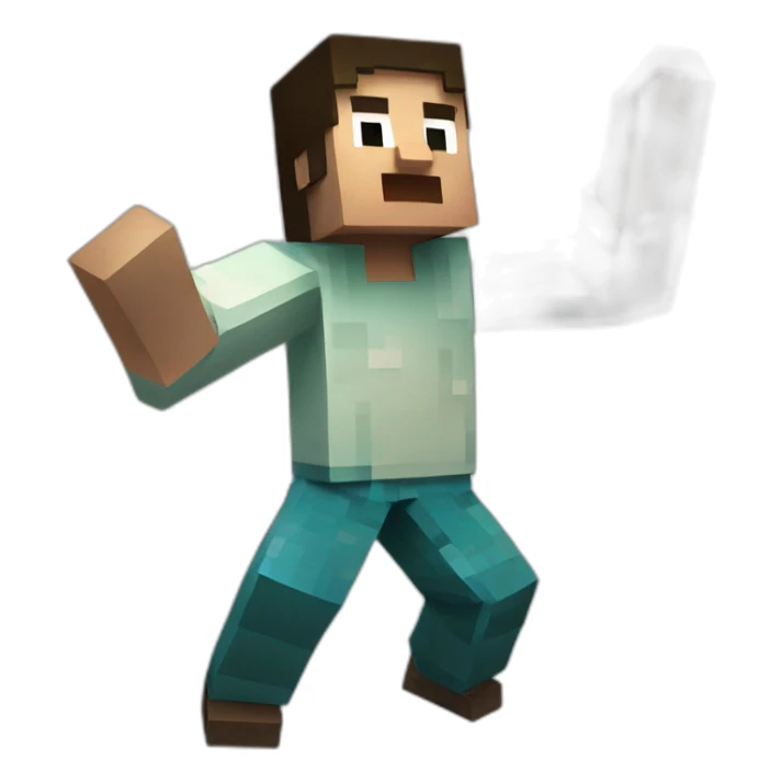 Steve de minecraft qui fait un dab sticker
