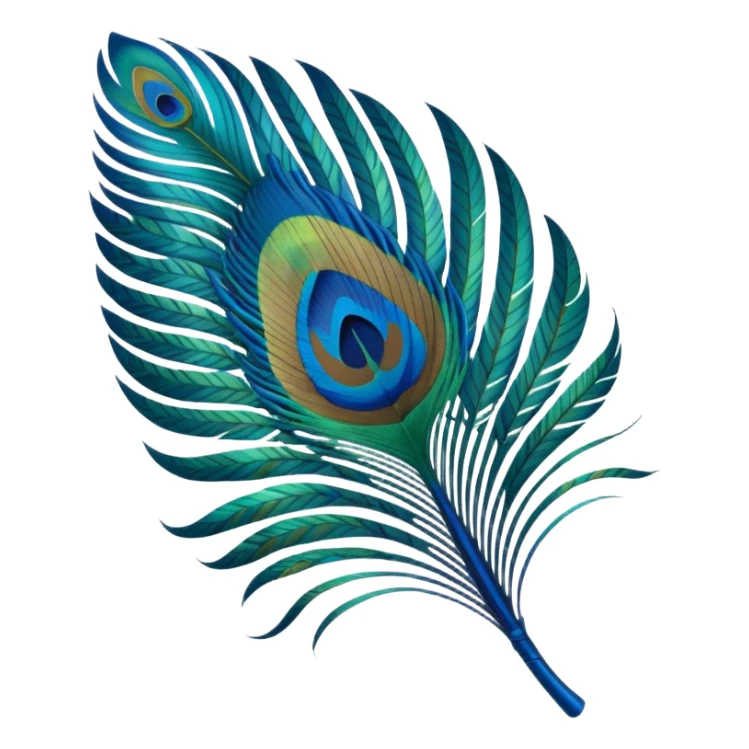 I want the emoji of a Single Peacock Feather sticker