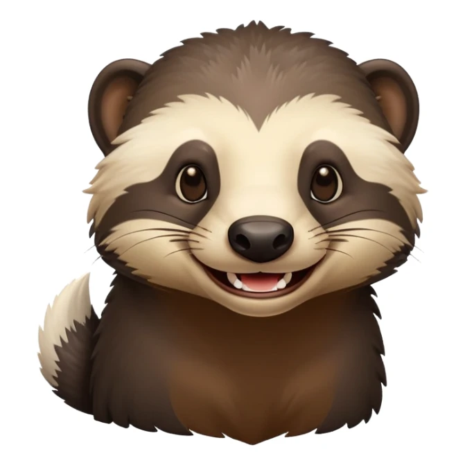 the honey badger smiles slyly sticker